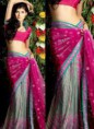 ENTHRALLING PINK & PURPLE EMBROIDERED SAREE